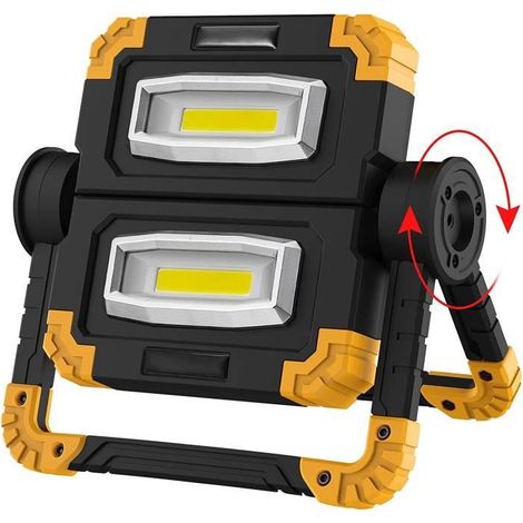 Projecteur LED Rechargeable USB Lampe de Travail Sécurité Atelier Garage Jardin (1/4)