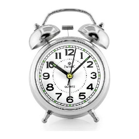 Quarz-Wecker Q877A silber Pacific