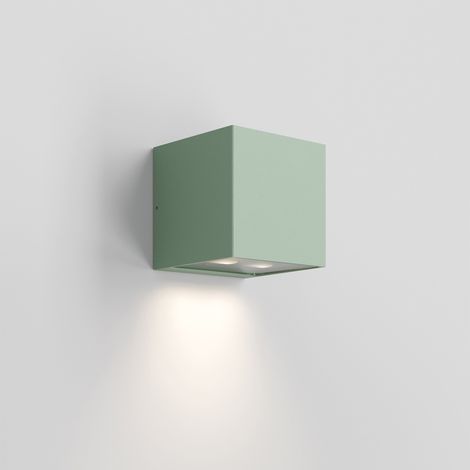Forward Lampada da Parete Esterna 2 Luci Asimmetrica in Alluminio Colore Salvia, LED 10.5W, Grado di Protezione IP54 per Illuminazione Architetturale