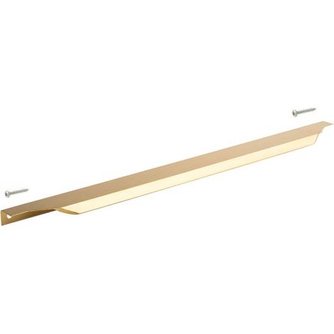 Maniglia per mobili in alluminio spazzolato color oro – Interasse 160 mm – Viti incluse – Design moderno per armadi e cassetti (1/4)