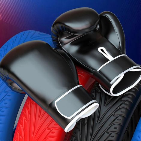 Gants de kickboxing résistants de 8 oz pour hommes, femmes et enfants - Indéchirables et protecteurs, noirs