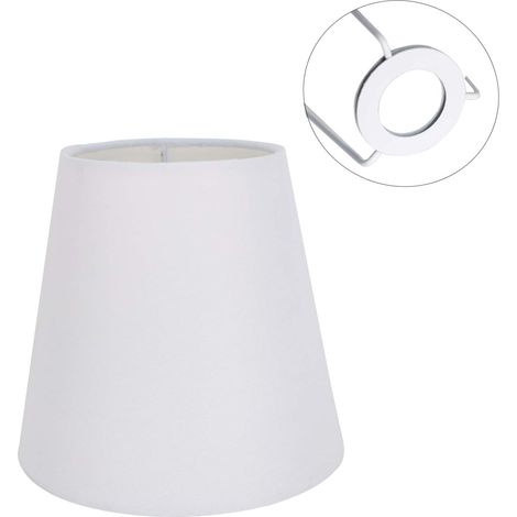 CCYKXA5.5" E14 Petit Abat-Jour Lustre Candal en Tissu Applique Murale Abat-jour de Table,Blanc (1/5)