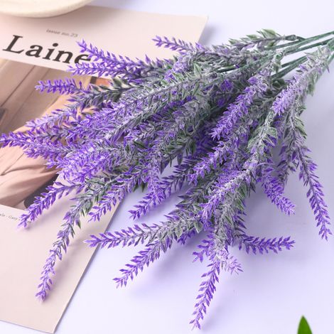 Simulation de flocage de fourchettes, 5 fourchettes, lavande, simulation de mariage pastoral, plante à fleurs en pot, (1/5)