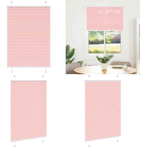 vidaXL Plissee Rosa 95x100 cm Stoffbreite 94,4 cm Polyester (1/5)
