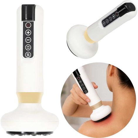 Electric Handheld Massager, 12 Levels, White, USB-Powered (1/5)