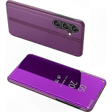 Galaxy S25 Lederhülle mit Sichtfenster und Standfunktion, schützende Klapphülle, Premium-Hülle mit integriertem Ständer, elegantes Design für Ihr Smartphone (1/5)