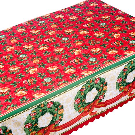 Nappe De Table Rectangulaire Imprimée - 180 X 150 Cm - En Polyester Imperméable Et Anti-huile - Pour Salle À Manger Cuisine Fêtes (1/5)
