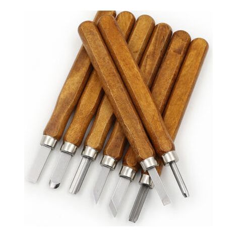 12Pcs Wood Carving Tool Kit - Professional Carving Chisels Knife Handle Carving Sculptures Expert Carpenter Beginners with Sharpening Stone (1/4)