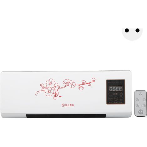 Ventilatore Riscaldante da Parete 800W – Display LED, Telecomando, Silenzioso – ABS Robusto, Design Moderno – Ideale per Camera da Letto e Ufficio (1/5)