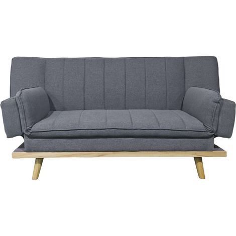 Sofá cama clic clac Lounge XL en tela gris. 189cm(ancho) x 89cm(fondo) x 91cm(alto) (1/5)