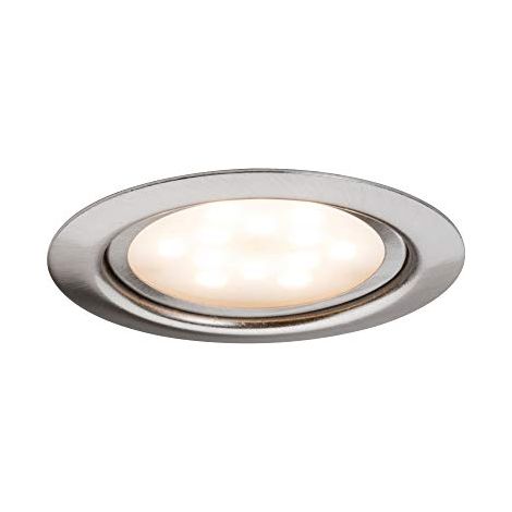Paulmann 93553 Micro Line Lampada LED da incasso Kit da 3 LED (monocolore) LED a montaggio fisso 4.5 W Ferro (spazzolat (1/4)