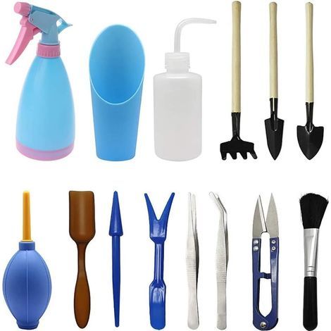 Ensembles d'outils de jardin, ensemble de 14 outils pour plantes succulentes, comprenant un sécateur, un mini râteau et un coupe-feuilles - RWJardin › Jardinage › Outils de jardin › Ensembles d'outils