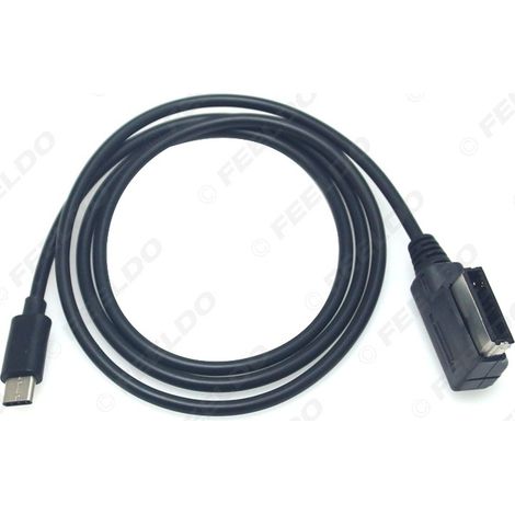 Compatible avec les interfaces Volkswagen (VW) et Audi (Audi) MDI/AMI vers connecteurs Type-C pour câbles de charge de voiture.