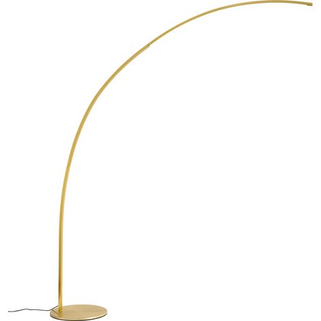 QAZQA Lampada ad arco moderna ottone con LED e dimmer touch -