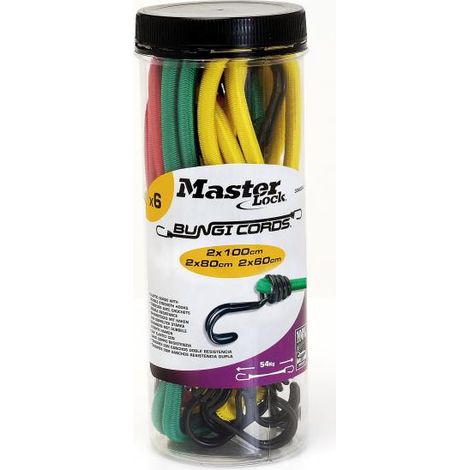 Master Lock 3040EURDAT Cinghia Elastica Twin Wire 6 Pezzi (1/2)