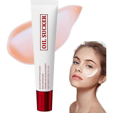 Oil Sucker, Extreme Mattifying Alkaline Primer, Waterproof and Sweatproof Matte Primer, Long-lasting Oil Absorbing Primer Makeup for All Skin Types