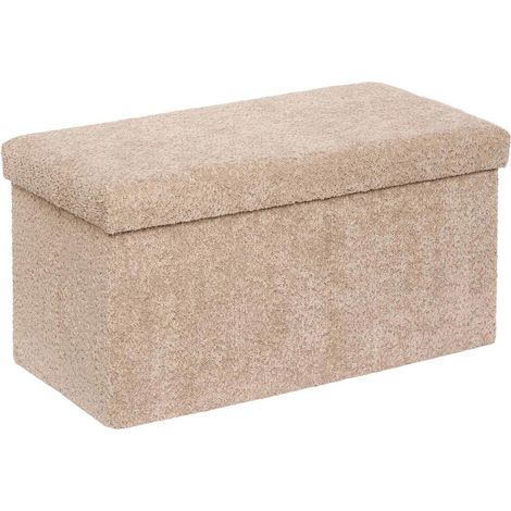 Banc Coffre Pliable "Soana" 76cm Taupe (1/4)