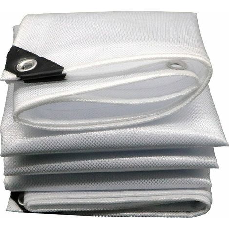 Garden furniture protective covers Heavy Duty Tarp Tarpaulin Reinforced Eyelets Thick 0.751.5m PE Tarpaulin Waterproof White tarp Sheet Premium Quality Cover Tarp for Outdoor Camping (1/5)