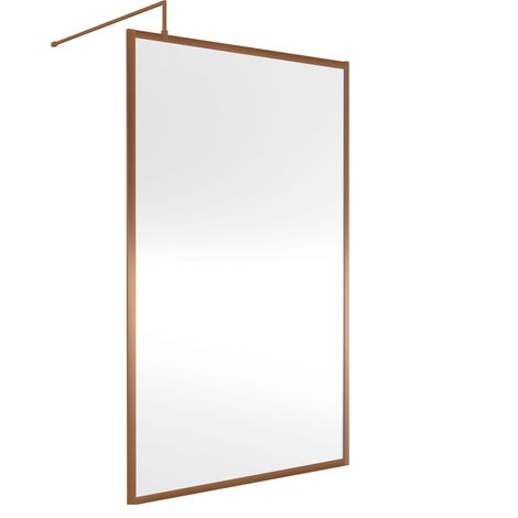 Balterley Framed Wetroom Screen, 1200mm, Brushed Bronze