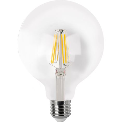 Lampadina globo LED filamento matel e27 g95 4w fredda trasparente (1/2)