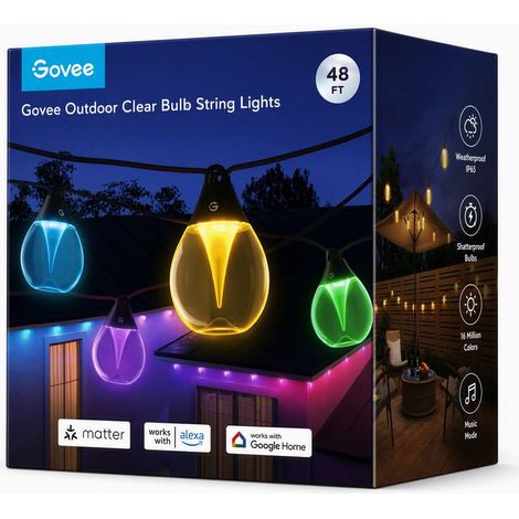 Außenbeleuchtung govee rgbicw 1200 Lumen 15 m