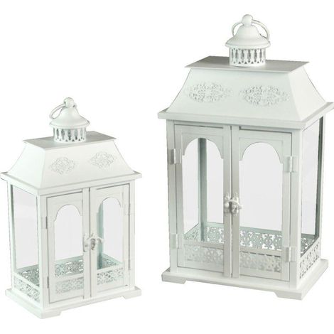 Farol rectangular metal blanco 1-2 cm24x16,3h43 (1/3)