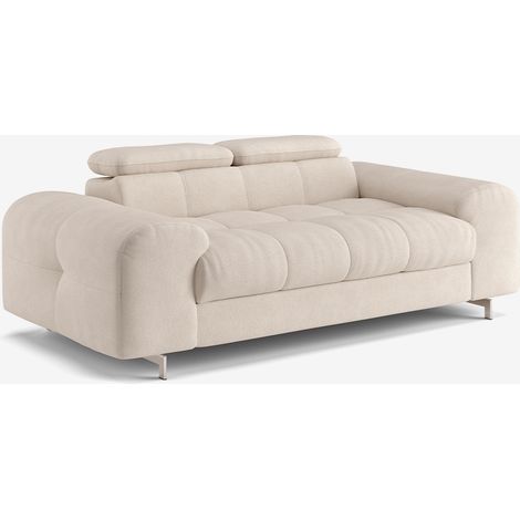 Moderner 2-Sitzer Stoffsofa mit verstellbarer Kopfstütze Kuran - Beige (1/5)