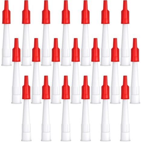 BUNTHAUS PA Kartuschenspitzen, 20er-Pack transparente Silikon-Ersatzspitzen, Silikon-Kartuschenspitze für Silikonpistole, Versiegelungsdüsen für Küche, Haushalt (1/4)