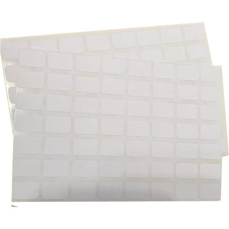 Ecleanfy - 10 feuilles d'étiquettes de prix adhésives, blanches, pour commerces, 12 x 18 mm