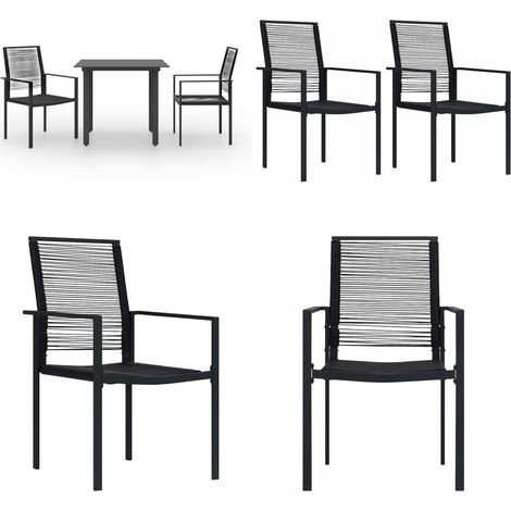 Set da Pranzo da Giardino 3 pz - Tavolo da pranzo da esterno - Sedie da giardino