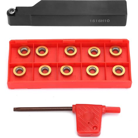 Porte-outil de tournage SRAPR1616H10 avec inserts RPMT10T3MO, 10 pièces (1/5)