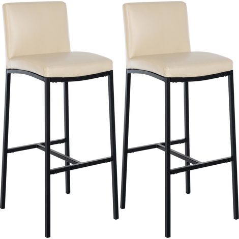 Set 2 Sgabelli Freeport crema Finta pelle