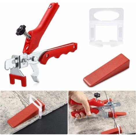 Système de Nivellement Carrelage, 2mm d’Aide à la Pose 400 Clips+ 200 Cales 1 Pince pour Aide à la Pose de Carreaux, Kit de Niveleur Carrelage pour le Bricolage et les Professionnels (1/5)