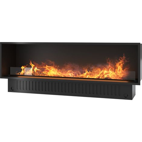 Caminetto a Vapore Acqueo da Incasso Invapo Inside 1800 - Fiamma Multicolore, Effetto 3D e Controllo App, Serbatoio 3.6l - 183cm