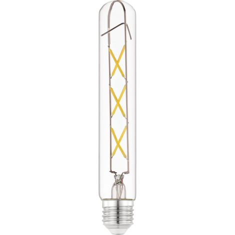 Eglo E27 LED, lampadina a forma di bastone, tubo luminoso per illuminazione retrò, 4 Watt (equivalente a 40 Watt), 470 lumen, luce bianco caldo, 2700k, lampadina Edison T30, Ø 3 cm (1/4)