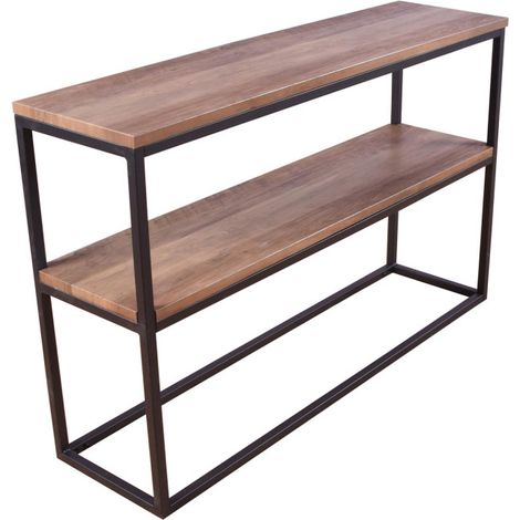 Console Design Double "Rise" 110cm Naturel & Noir (1/4)