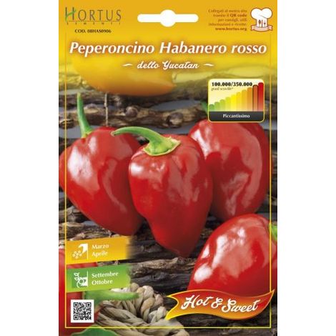 SEMI ORTO PEPERONCINO HABANERO ROSSO 10 PZ