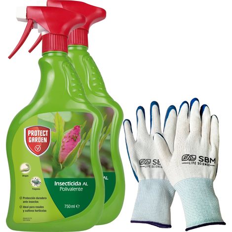 Pack de 2 Insecticidas Polivalentes para Jardín – Eficaz contra Pulgones y Orugas + Guantes Originales de la Marca de regalo (1/5)
