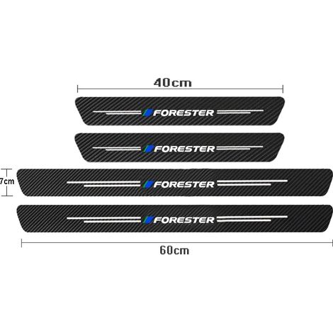 (4 pièces pour FORESTER) Seuil de porte de voiture avec logo Subaru FORESTER,autocollant de protection imitation fibre de carbone,accessoire auto (1/3)