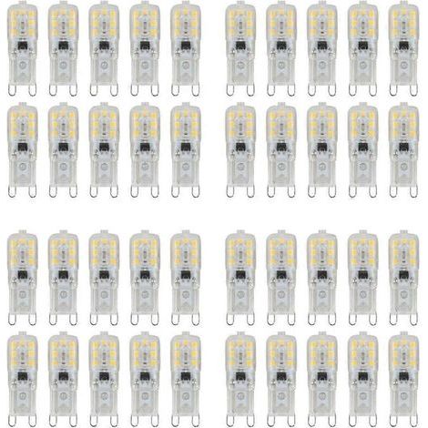 40 x G9 5W LED-Kapsellampen, dimmbar, Ersatz für 220-240V Wechselstrom, warmweiß (1/2)