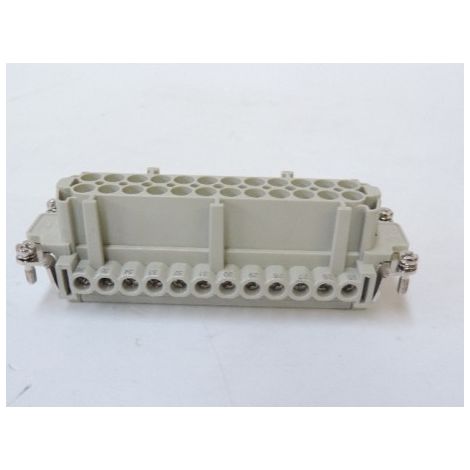INSERT FEMELLE A VISSER 16A 500V 24P+T NUMEROTE DE 25 A 48 GABARIT 104.27 ILME CNEF24TN