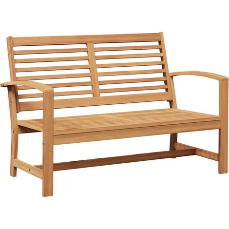 Banc de jardin,Banquette de jardin,Chaise Naturel 110 x 64 x 76.5 cm Bois de teck solide CFW55988 (1/5)