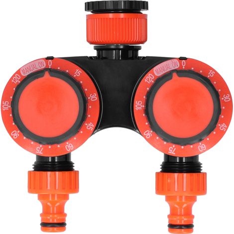 Temporizador de Riego Mecánico, Sin Baterías, Ajustable 0-120 Min, Conexión G3/4 – Ideal para Jardín y Césped (1/5)