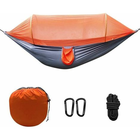 Ultraleichtes Moskitonetz für Reise- und Campinghängematten. Tragkraft: 200 kg. Maße: 270 x 140 cm. Atmungsaktives Fallschirmseide-Nylon. Ideal zum Wandern, Campen, für Ausflüge, Garten und Hof. – Cre