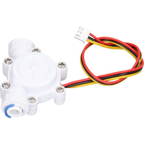 Wasserdurchflusssensor für Wasserspender, Durchflussmesser mit Schlauchanschluss, Hall-Sensor, 3-poliges Kabel, DC 3,5–24 V (1/5)