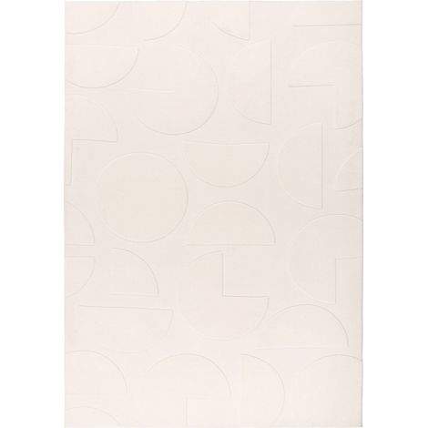 Tapis ivoire à poils courts robuste antidérapant - 230 x 160 cm (1/5)