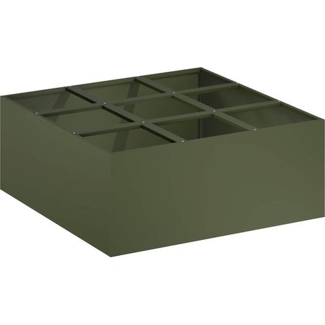 Macetero de Jardín Verde oliva 100 x 100 x 20 cm vidaXL (1/5)