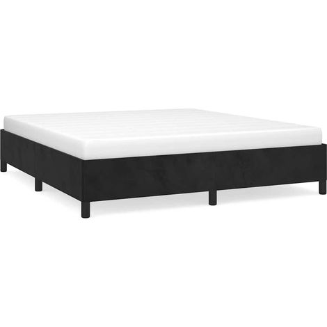 Maison Exclusive - Giroletto senza Materasso Nero 160x200 cm in Velluto (1/5)
