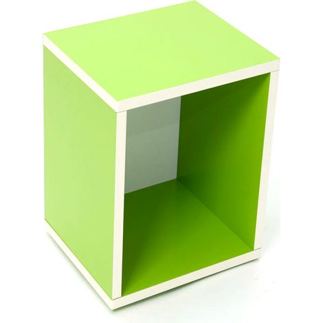 Étagère cube M73, rangement, combinable, 34x29x40cm, vert (1/4)