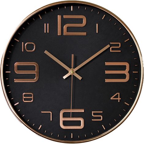 Horloge de maison ronde à piles - Horloge à quartz silencieuse de qualité de 30 cm (1/5)